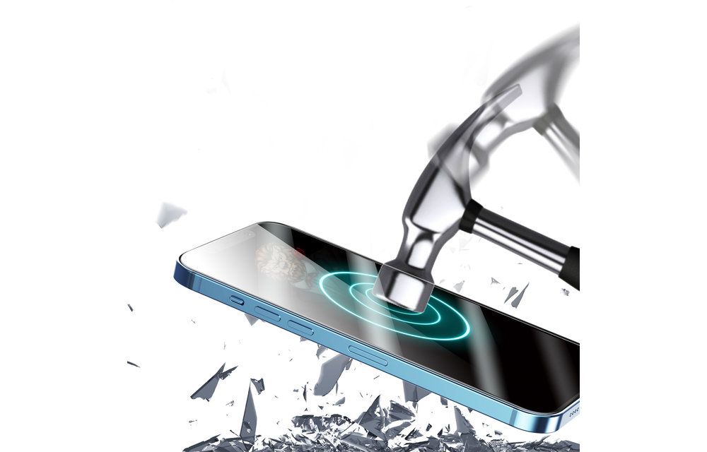 Green 3D Unbreakable Privacy Glass Screen Protector for iPhone 12 Pro Max - Black