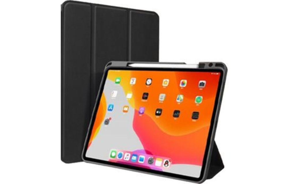 Green Premium Leather iPad Case For iPad 10.9" 2020 & 11" 2020 - Black