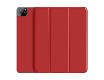 Green Premium Leather iPad Case For iPad Pro 12.9" 5th/6th Gen - Red
