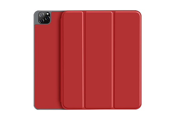 Green Premium Leather iPad Case For iPad  Pro 12.9" 5th/6th Gen - Red