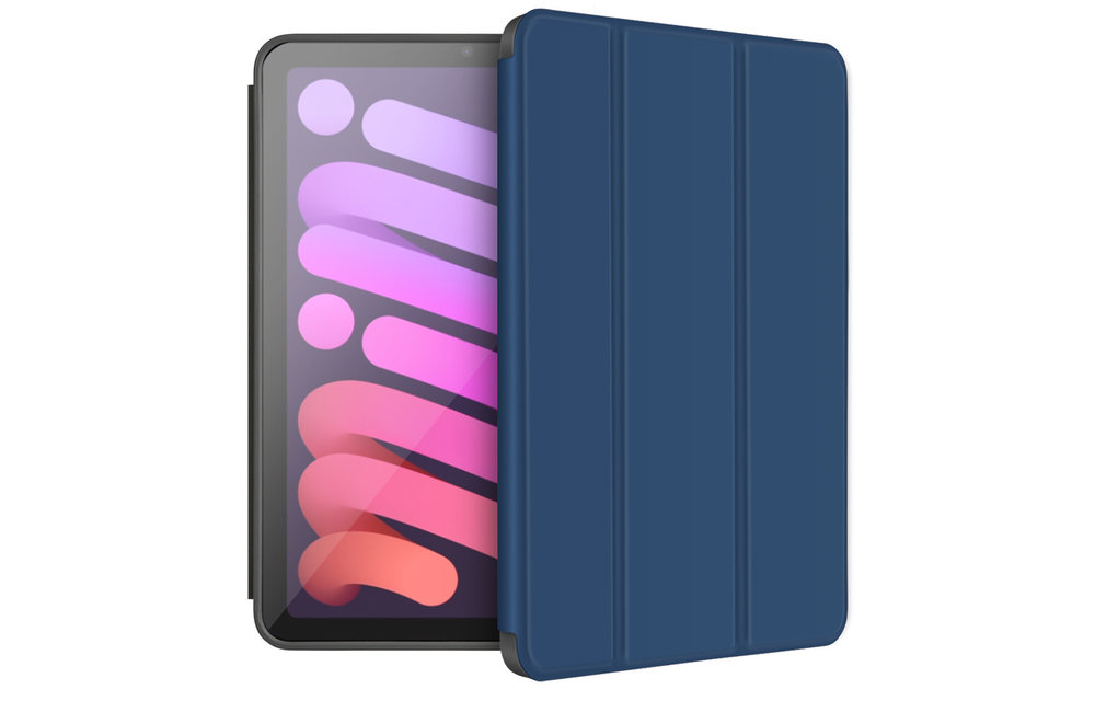 Green Premium Leather iPad Case For iPad Mini 8.3" 2021 - Blue