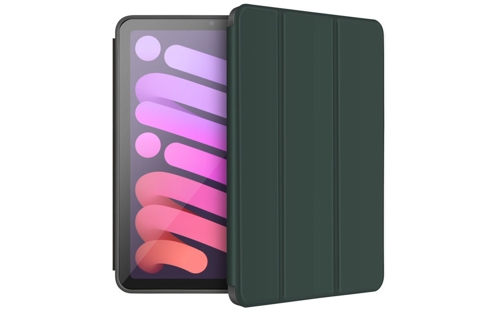 Green Premium Leather iPad Case For iPad Mini 8.3" 2021 - Green