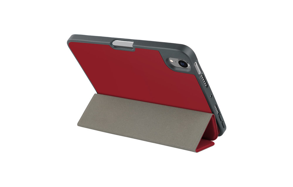 Green Premium Leather iPad Case For iPad Mini 8.3" 2021 - Red