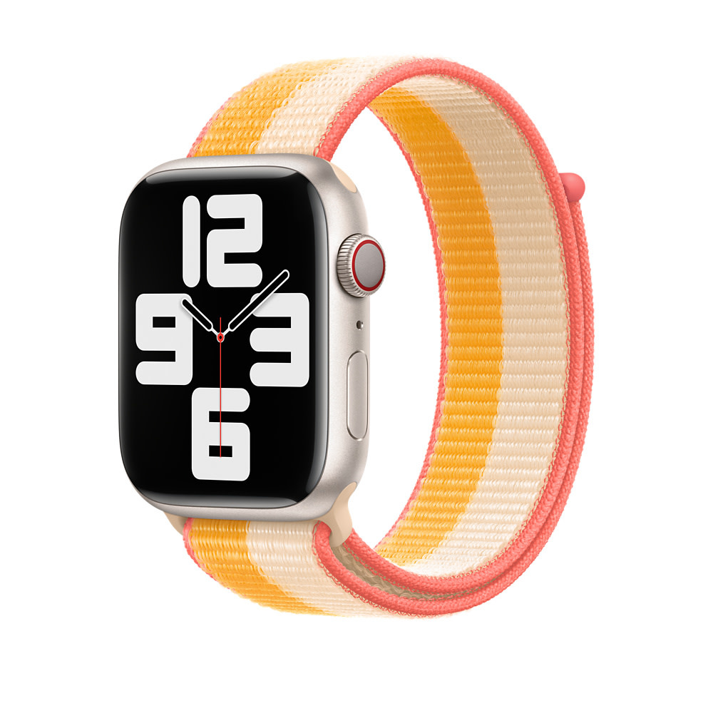 Apple Watch スポーツループ カラフル 42 44 45 - ラバーベルト
