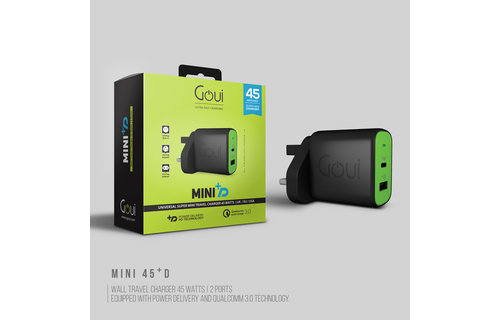 Goui Super Mini Plus PD Universal Travel Charger 45W - Black