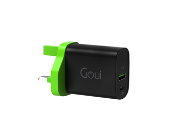 Goui Mini 20 Plus PD 2 Port Wall Travel Charger 20W - Black