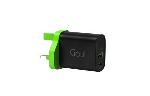 Goui Mini 20 Plus PD 2 Port Wall Travel Charger 20W - Black