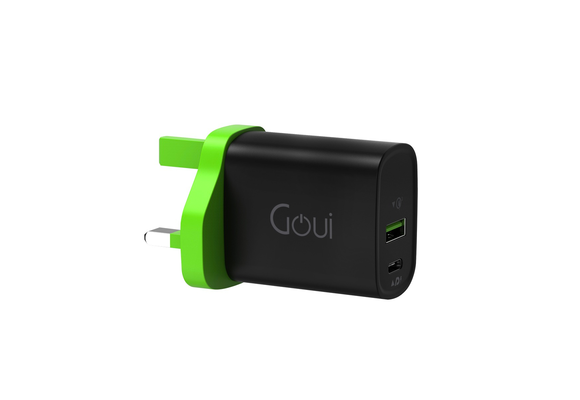 Goui Mini 20 Plus PD 2 Port Wall Travel Charger 20W - Black