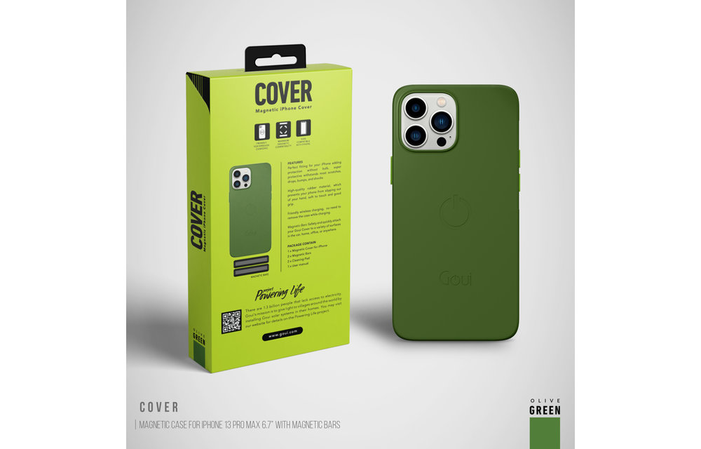 Goui Magnetic Case for iPhone 13 Pro with Magnetic Bar - Olive Green