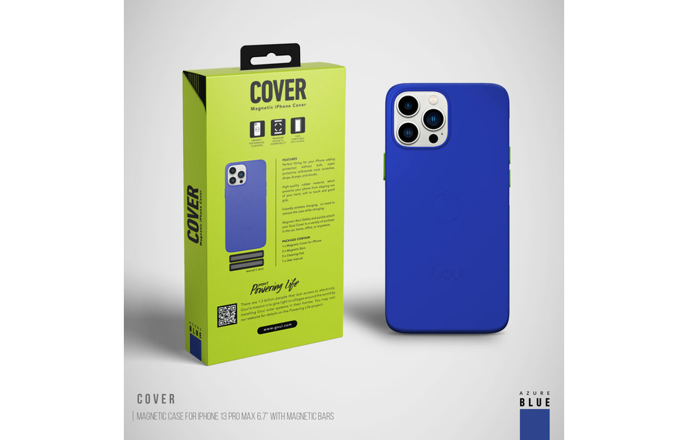 Goui Magnetic Case for iPhone 13 Pro with Magnetic Bar - Azure Blue