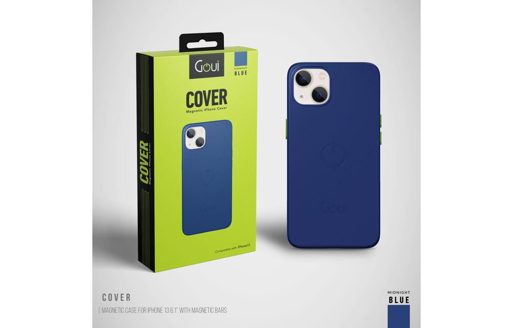 Goui Magnetic Case for iPhone 13 with Magnetic Bar - Midnight Blue