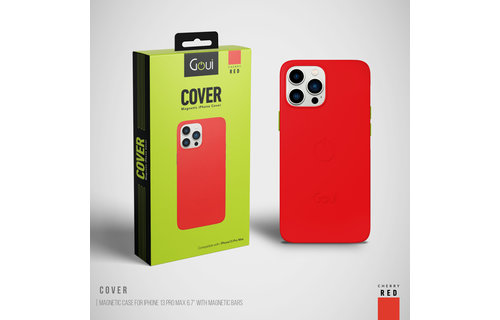 Goui Magnetic Case for iPhone 13 Pro with Magnetic Bar - Cherry Red