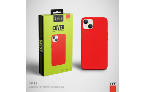 Goui Magnetic Case for iPhone 13 with Magnetic Bar - Cherry Red
