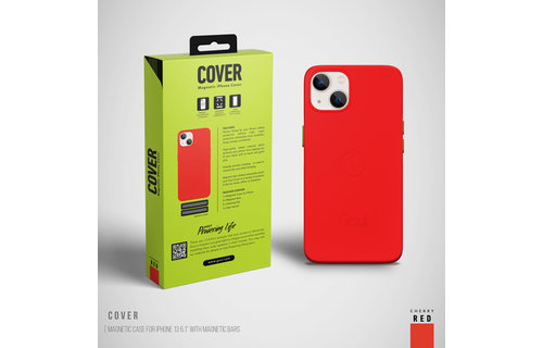 Goui Magnetic Case for iPhone 13 with Magnetic Bar - Cherry Red