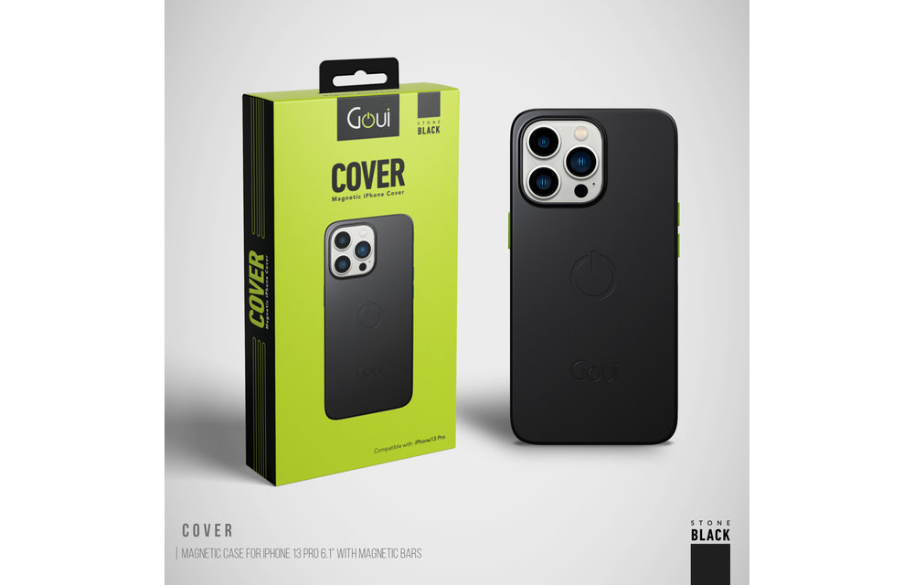 Goui Magnetic Case for iPhone 13 Pro with Magnetic Bar - Black