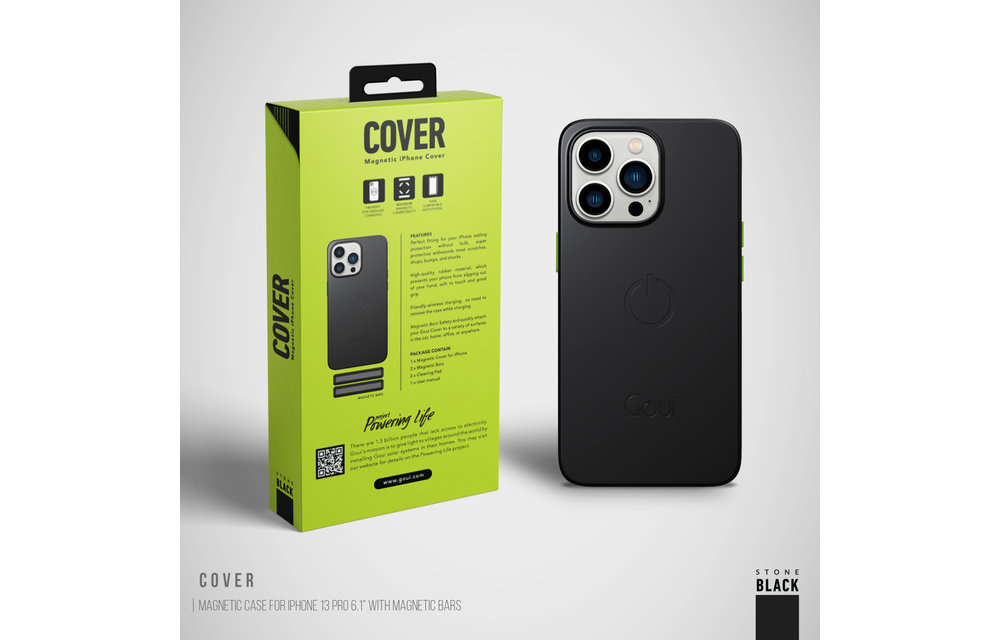 Goui Magnetic Case for iPhone 13 Pro with Magnetic Bar - Black