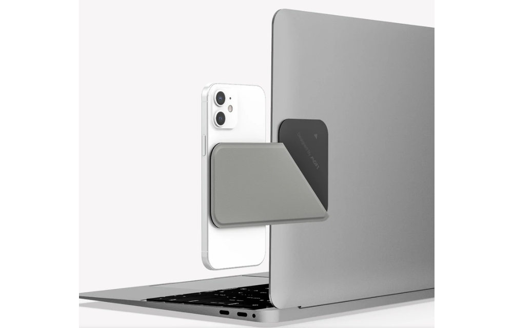 Moft Adhesive Snap Laptop Phone Holder - Cool Gray