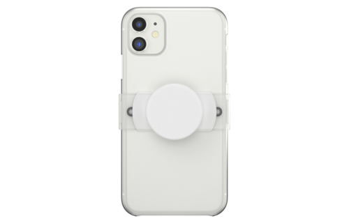 PopSockets PopGrip Slide Stretch - White and Clear