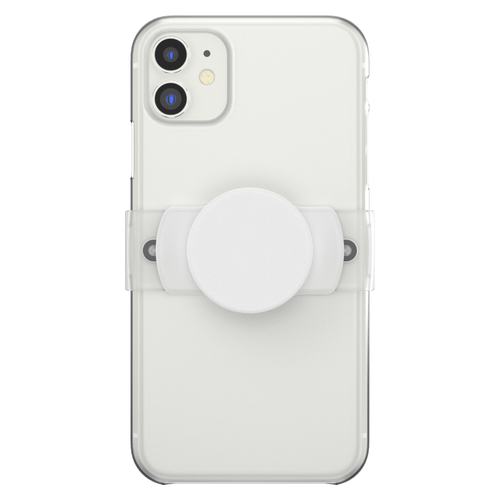 PopSockets PopGrip Slide Stretch - White and Clear