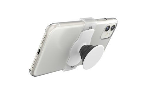 PopSockets PopGrip Slide Stretch - White and Clear