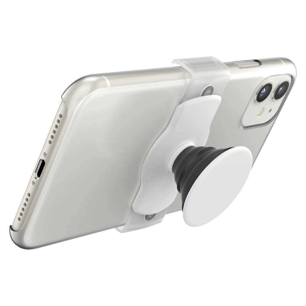 PopSockets PopGrip Slide Stretch - White and Clear
