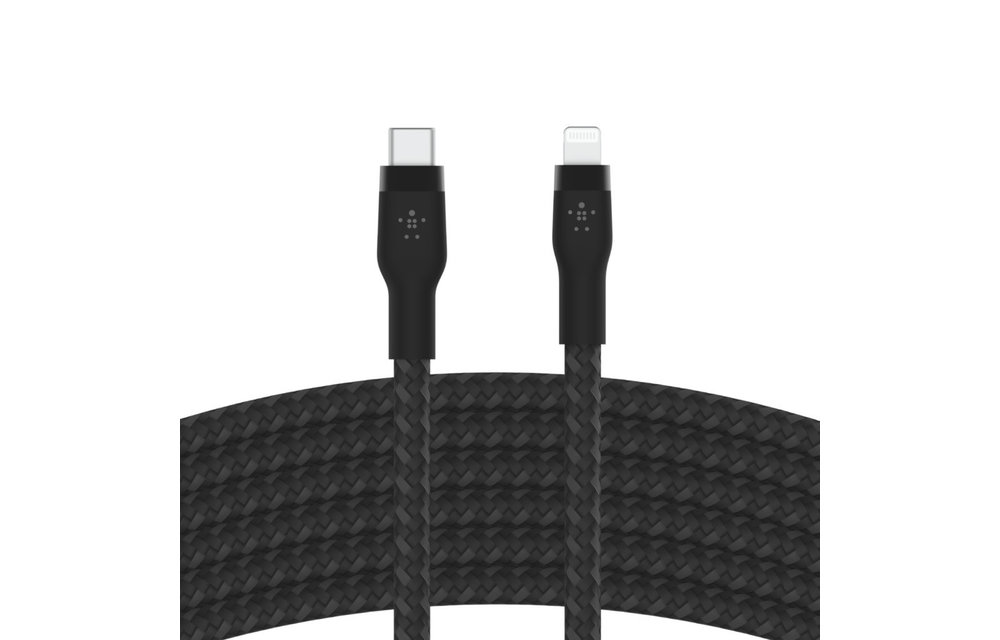 Belkin Braided Silicone Cable Lightning to Type C 3m - Black