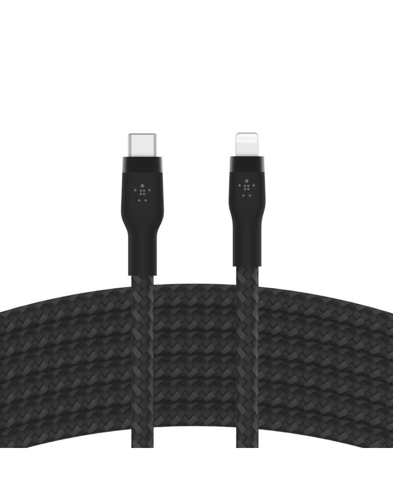 BELKIN Belkin Braided Silicone Cable Lightning to Type C 3m - Black