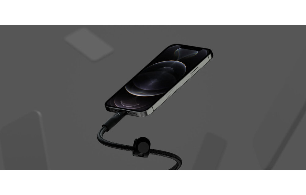 Belkin Braided Silicone Cable Lightning to Type C 3m - Black