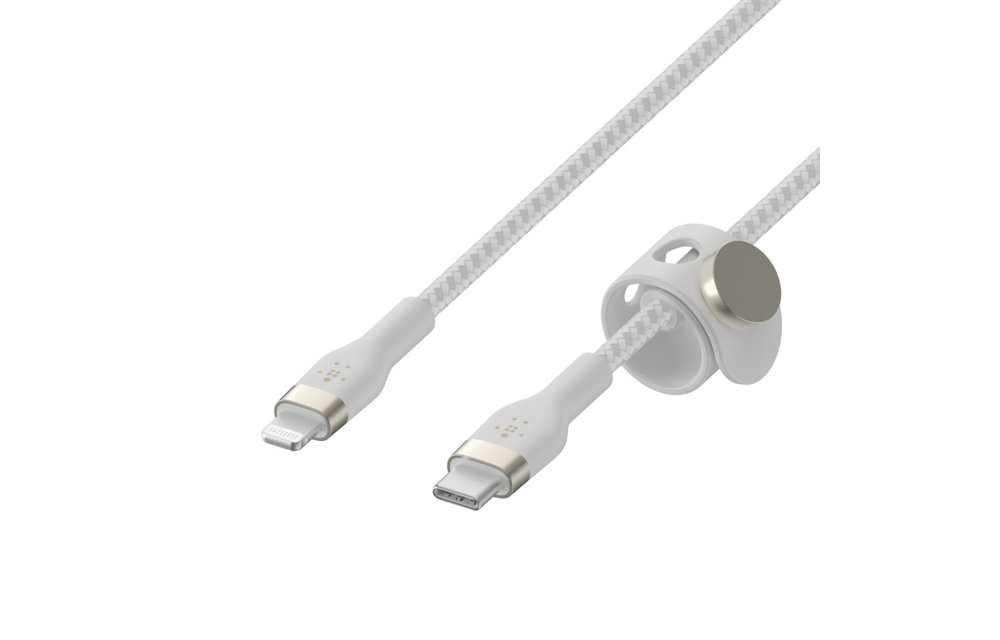 Belkin Braided Silicone Cable Lightning to Type C 3m - White/Gold
