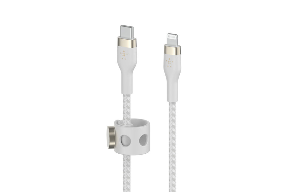 Belkin Braided Silicone Cable Lightning to Type C 3m - White/Gold