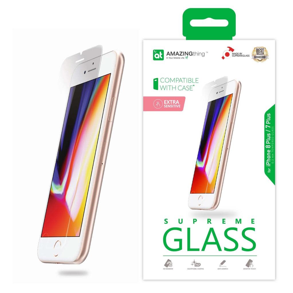 AT IPHONE 7/8 PLUS 0.2MM SUPREME GLASS (CRYSTAL)