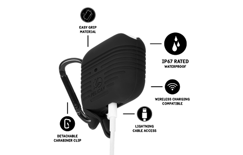 Pelican Protector Case for Apple Airpods 3rd Gen - Black