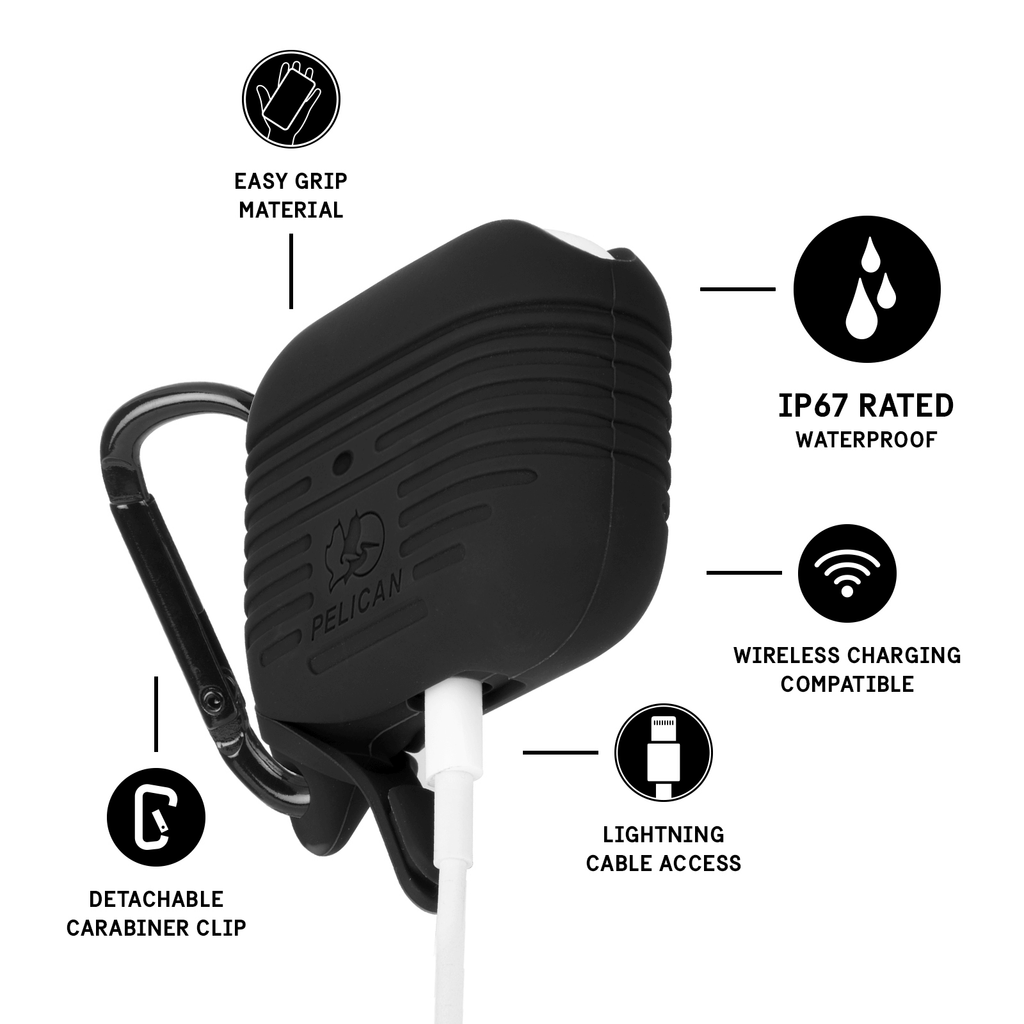 Pelican Protector Case for Apple Airpods 3rd Gen - Black