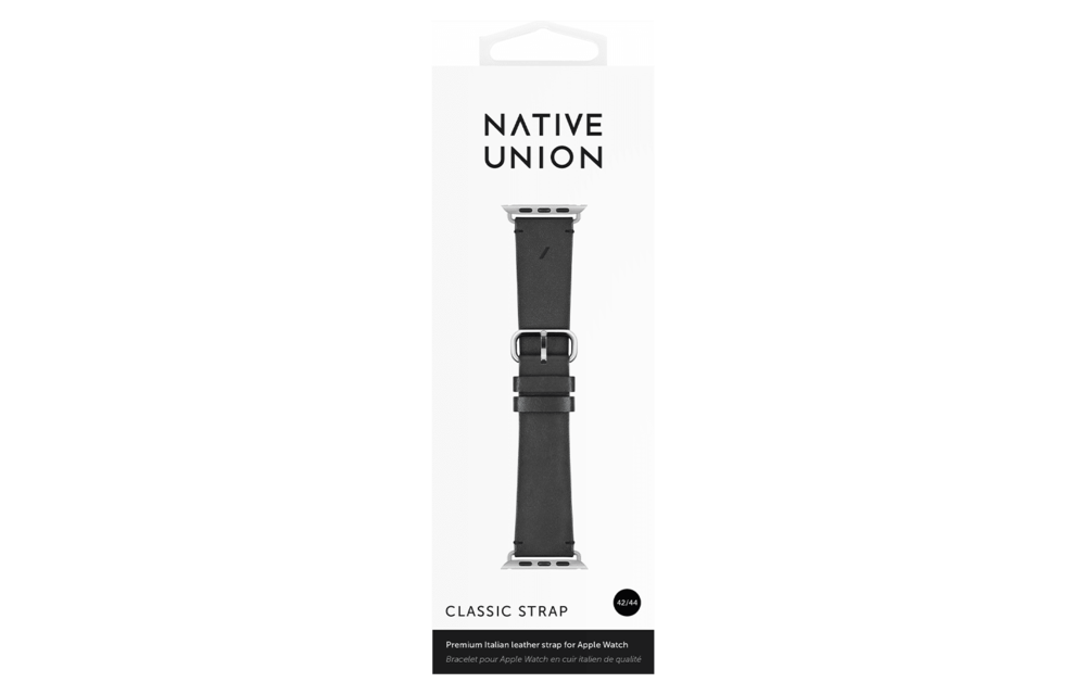 Native Union Classic Leather Strap for Apple Watch 42/44/45/46//49mm - Black