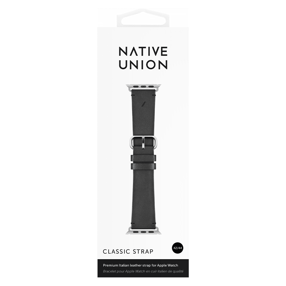 Native Union Classic Leather Strap for Apple Watch 42/44/45/46//49mm - Black