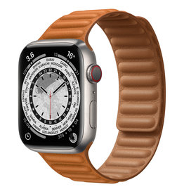 Apple Apple Watch Edition Series 7 GPS + Cellular, 45mm Golden Brown Leather Link M/L - Titanium