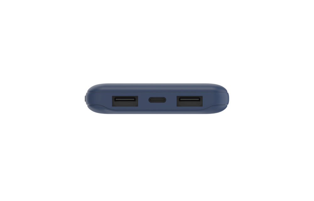 Belkin Boost Charge 3 Port Power Bank 15W USB C, 2 Port USB A 12W 10,000 mah - Blue