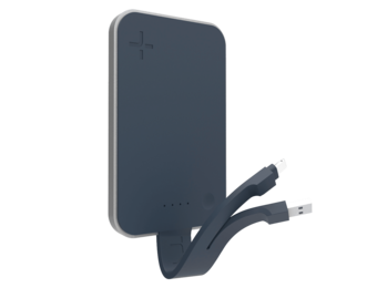 TYLT FlipCard Power Bank for Type C Devices 5,000 mAh - Gray