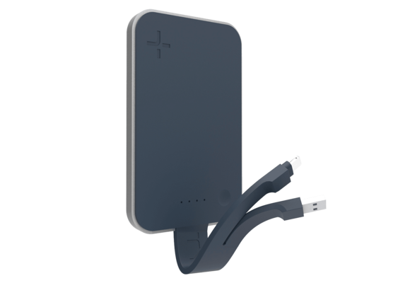 TYLT FlipCard Power Bank for Type C Devices 5,000 mAh - Gray