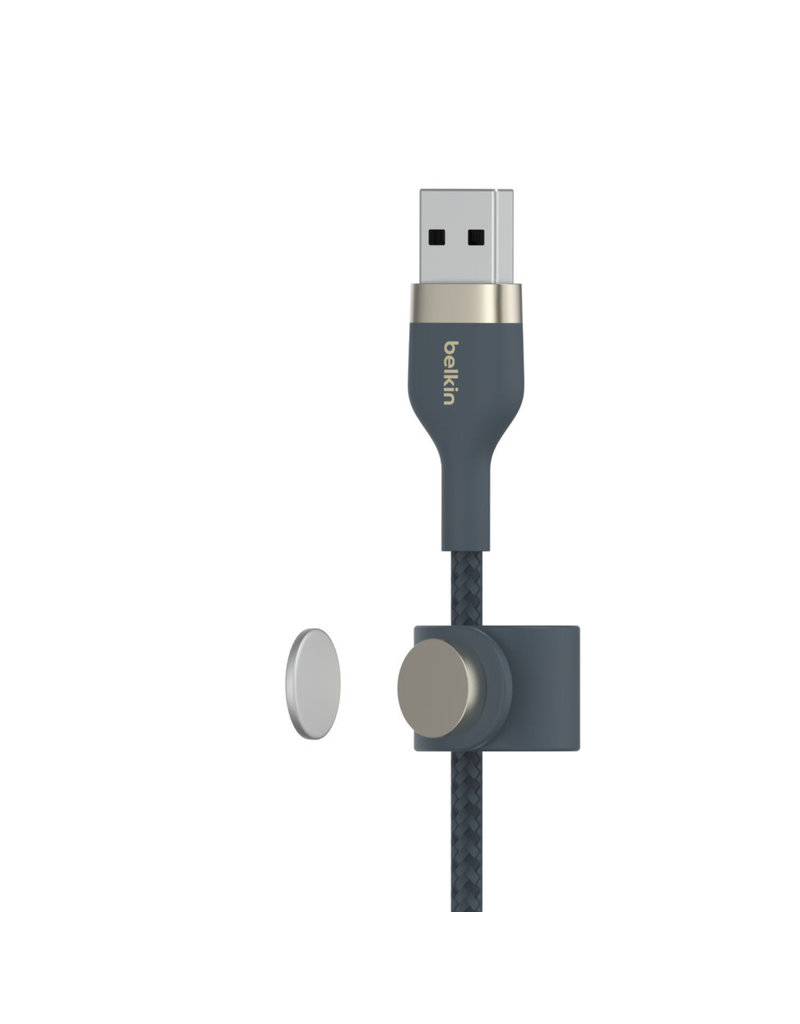 BELKIN Belkin USB A to Apple Lightining Braided Silver Cable 2M - Blue