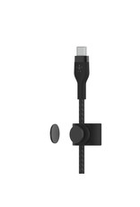 BELKIN Belkin USB C to USB C 2.0 Braided Silver Cable 2M - Black