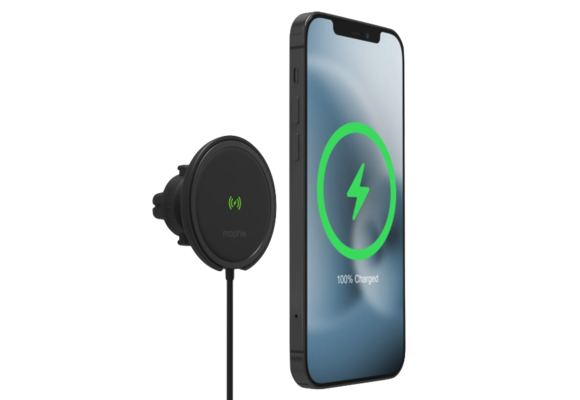 Mophie Snap Plus Wireless  Charge 15w  + Car Charger 20w Vent Mount  - Black