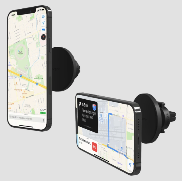 Mophie Snap Plus Wireless Charge 15w + Car Charger 20w Vent Mount - Black