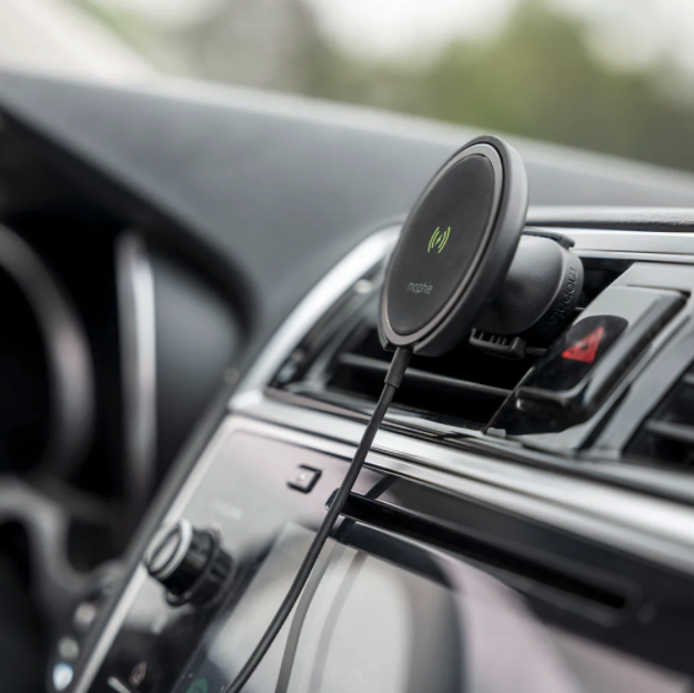 Mophie Snap Plus Wireless Charge 15w + Car Charger 20w Vent Mount - Black