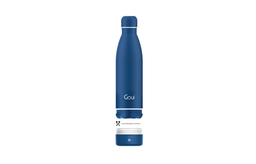 Goui Loch Stainless Steel Water Bottle Wireless Charger 6000 mah - Blue