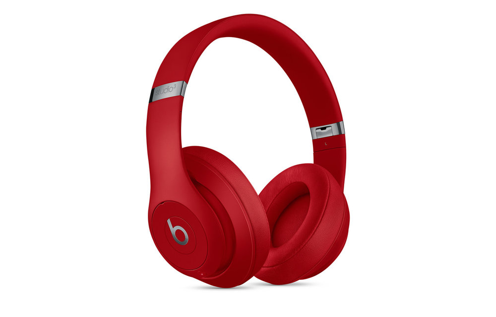 Beats Studio 3 Over Ear Wireless Bluetooth Headphones with Carrying Case - Red
