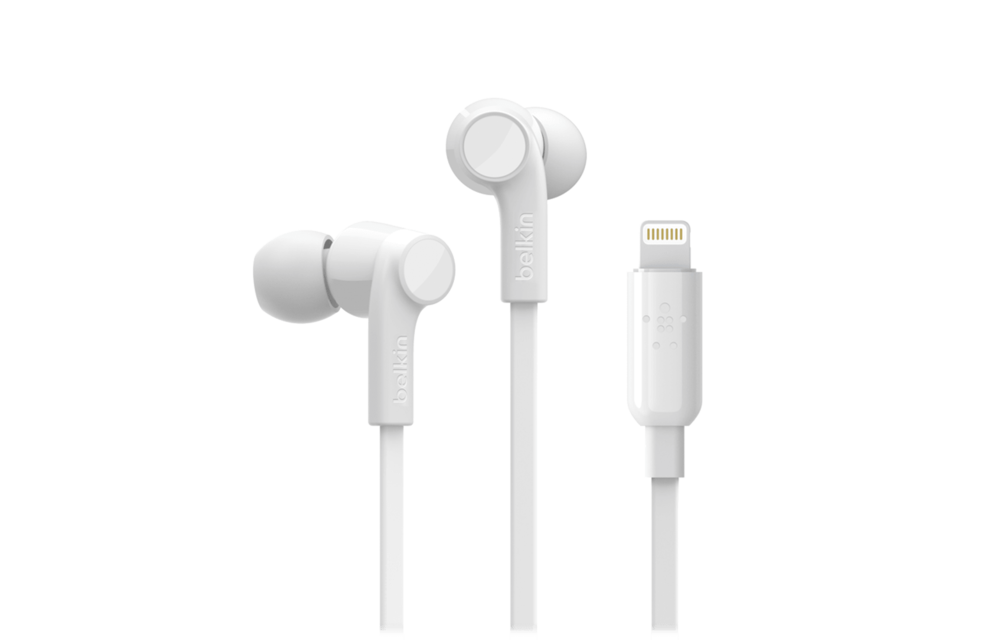 Belkin Rockstar In-Ear Headphones with Lightning Connector - White - Gadget  Zone