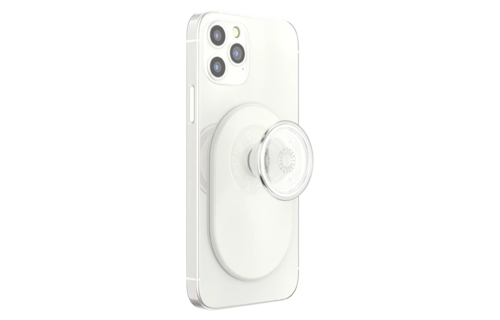 PopSockets PopGrip & Stand for MagSafe Phone Holder - White/Clear