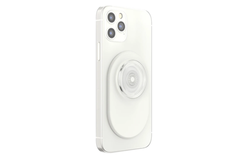PopSockets PopGrip & Stand for MagSafe Phone Holder - White/Clear