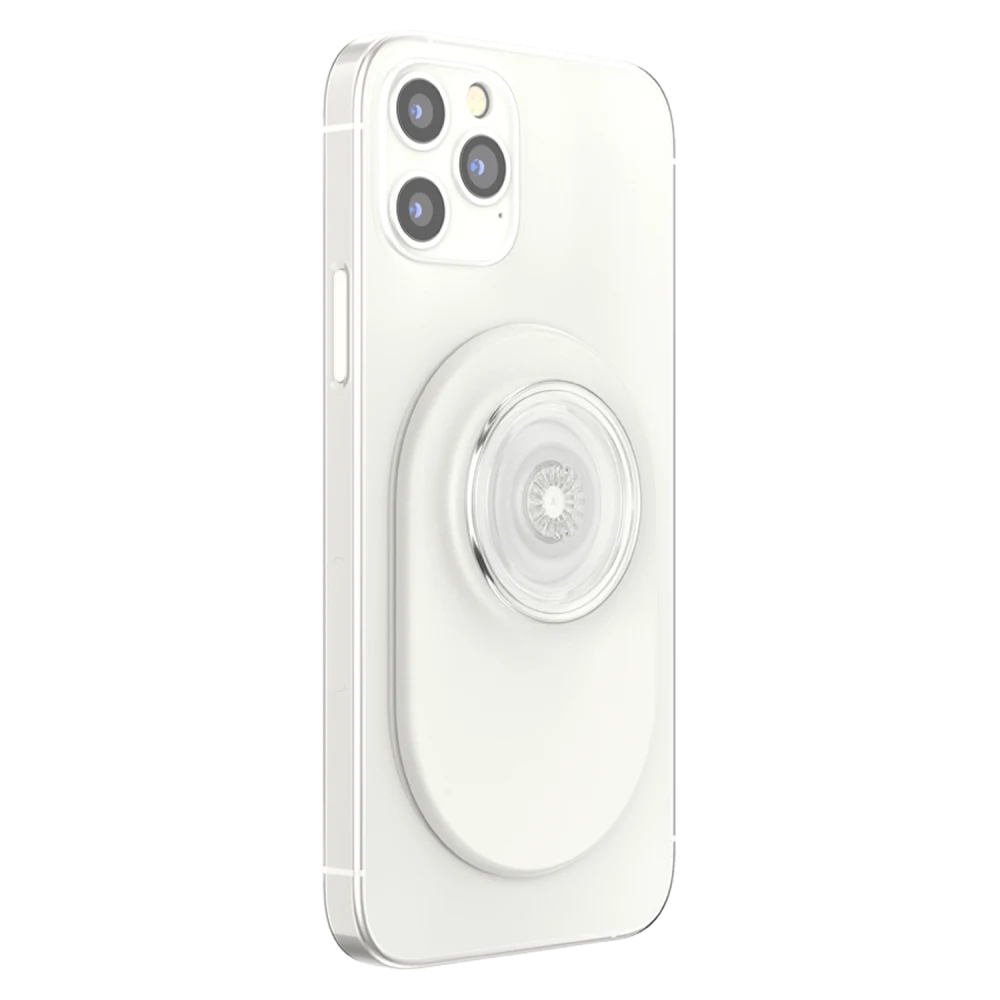 PopSockets PopGrip & Stand for MagSafe Phone Holder - White/Clear